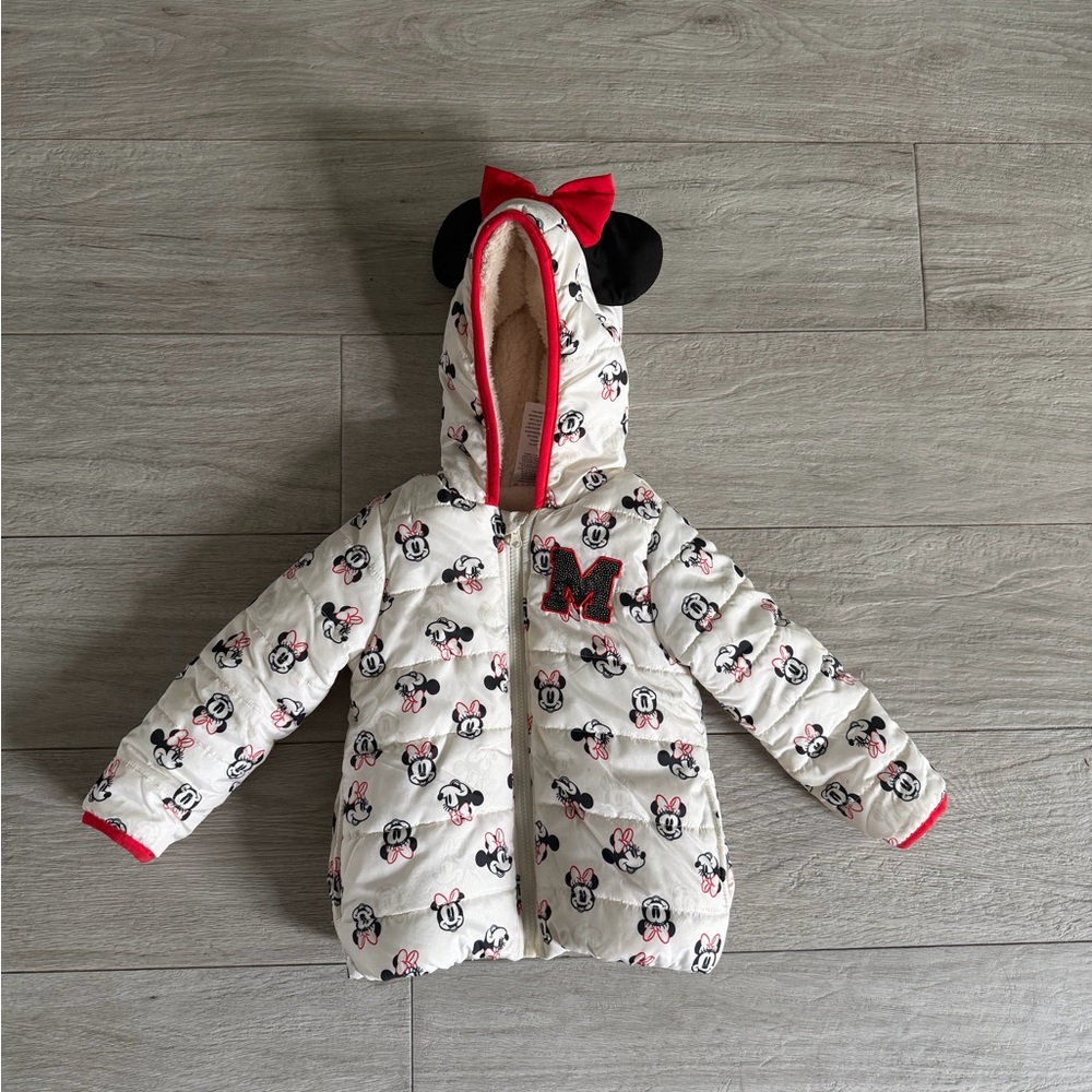 Minnie Mouse Disney Shearling Puffer Jacket Coat 4T
